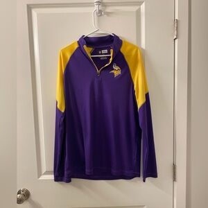NFL mens Minnesota Vikings 1/4 Zip size medium